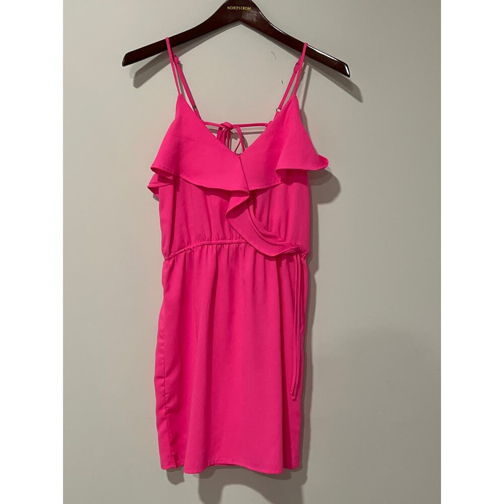 Japna, Bright Pink, Shoulder Strap Mini dress, Size S, KB441